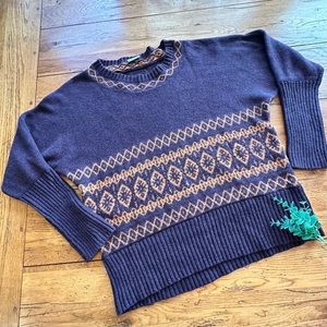Columbia Vintage Purple Knit Sweater XL